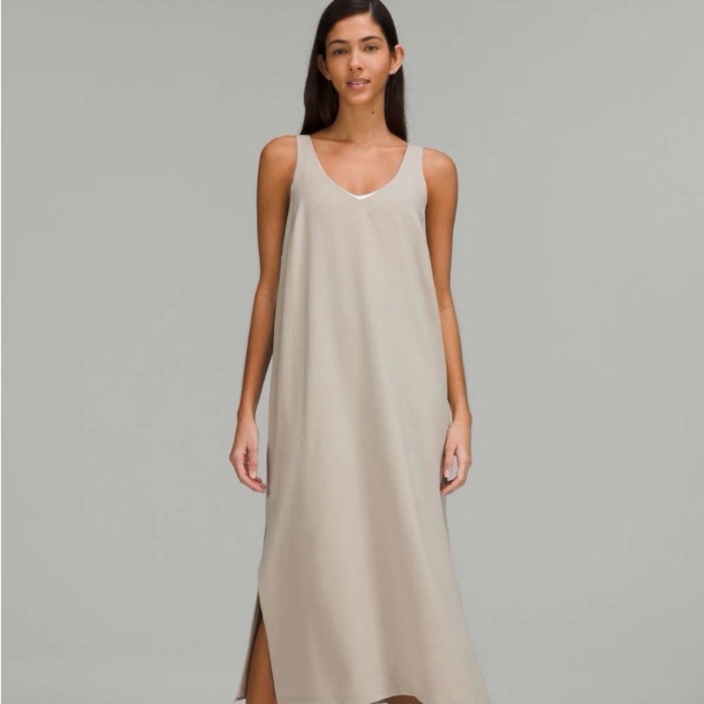 Lululemon raw linen midi Dress